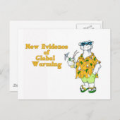 Neue Beweise für die globale Erwärmung Postkarte (Vorne/Hinten)
