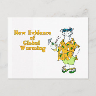 Neue Beweise für die globale Erwärmung Postkarte