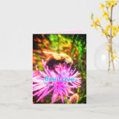 NEUE BIENEN-LIEBE-GRUSS-KARTE KARTE (Gelbe Blume)