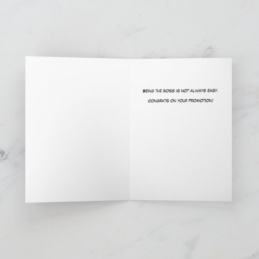 Neue Boss Punny Grußkarte Karte (Innenseite)