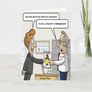 Neue Boss Punny Grußkarte Karte