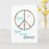 Neue Bracks Herzlichen Glückwunsch Peace Sign auf Karte (Gelbe Blume)