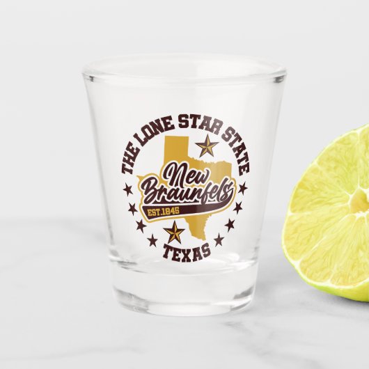 Neue Braunfels, Texas Schnapsglas (Vorderseite)