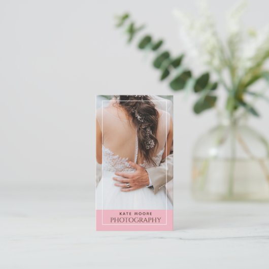 Neue Braut- und Ehemannfotograf Visitenkarte (Stehend Vorderseite)
