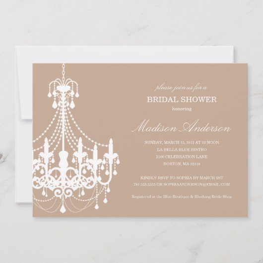 NEUE BRAUTPARTY-EINLADUNG DER ELEGANZ-%PIPE% EINLADUNG (Vorderseite)