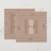 neue Bronze Gold WEDING INVITATION Einladung (Vorne/Hinten)