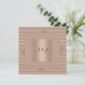 neue Bronze Gold WEDING INVITATION Einladung (Stehend Vorderseite)