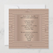 neue Bronze Gold WEDING INVITATION Einladung (Rückseite)