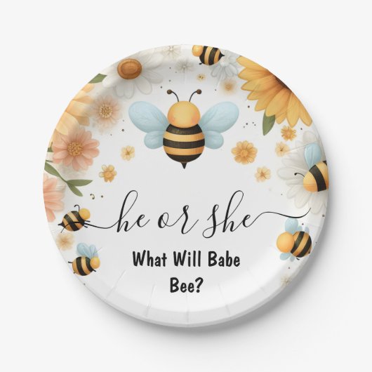 Neue Bug Daisy Bloom Rustikal beschäftigen Bieneng Pappteller (Vorderseite)