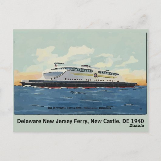 Neue Burg, DE Old Ferry Postkarte (Rückseite)