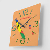 Neue Caledonia-Uhr Quadratische Wanduhr (Winkel)