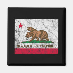 Neue California Republik Ncr State Distressed Flag Magnet