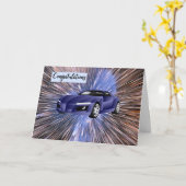 Neue Car Glückwunschkarte Sportmodell Karte (Gelbe Blume)