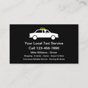 Neue Cards für Lokale Taxi-Service Visitenkarte