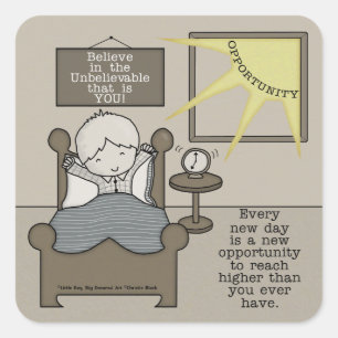 Neue Chance Quadratischer Aufkleber