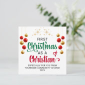 NEUE CHRISTLICHE ERSTE CHRISTMAS-Karte (Stehend Vorderseite)