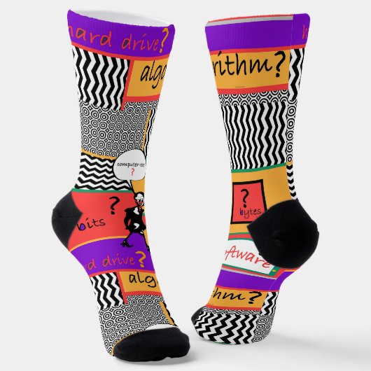 Neue Computer-ese-Crew-Socken Socken (Gewinkelt)