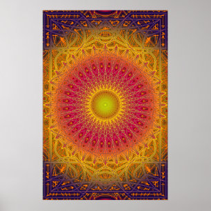 Neue Dämmerungs-Mandala Poster