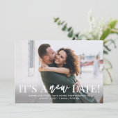 Neue Datumsbearbeitungsfarbe ändern Datumskarte Dankeskarte (Stehend Vorderseite)