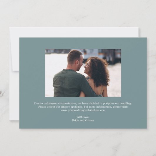 Neue Datumsbearbeitungsfarbe ändern Datumskarte Dankeskarte (Rückseite)