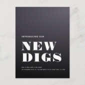 NEUE DIGS Einfache Ankündigung für moderne Minimal (Vorderseite)