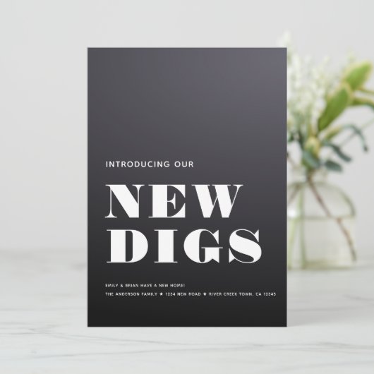 NEUE DIGS Einfache Ankündigung für moderne Minimal (Stehend Vorderseite)