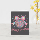 Neue Disco-Kugel Luxus Golden Frohes Neues Jahr  Karte (Gelbe Blume)