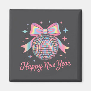 Neue Disco-Kugel Luxus Golden Frohes Neues Jahr Magnet