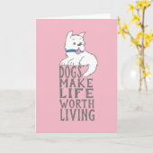 Neue Dog Glückwunsch Grußkarte Karte (Gelbe Blume)