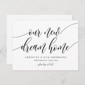 Neue Dream Zuhause-Adresse, Ankündigung Postkarte (Vorne/Hinten)
