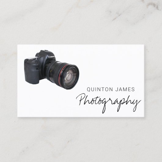 Neue DSLR-Camera Fotografy Business Card Visitenkarte (Vorderseite)