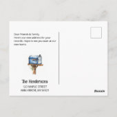 Neue E-Mail-Adresse verschieben Ankündigung Postkarte (Rückseite)