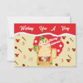 Neue Eggnog Weihnachtskarten Mitteilungskarte (Vorderseite)