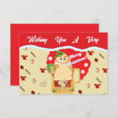 Neue Eggnog Weihnachtskarten Mitteilungskarte (Vorne/Hinten)