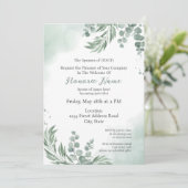 Neue Ehefrau Willkommen Digitaler Download Wasserf Einladung (Stehend Vorderseite)