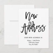 Neue einfache moderne Typografie der Adressen-| Ankündigungspostkarte (Vorne/Hinten)