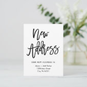 Neue einfache moderne Typografie der Adressen-| Ankündigungspostkarte (Stehend Vorderseite)