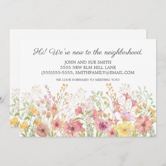 Neue Einführung in die Nachbarschaft Rosa Gelbe Bl Ankündigung (Vorne/Hinten)