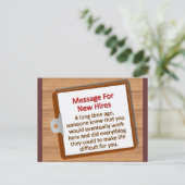 Neue Einstellungen  Postkarte (Stehend Vorderseite)