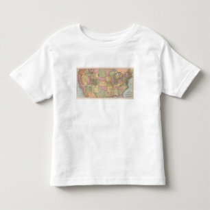 Neue Eisenbahn-Karte der Vereinigten Staaten Kleinkind T-shirt