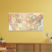 Neue Eisenbahnkarte der Staaten Leinwanddruck (Insitu (Wohnzimmer))