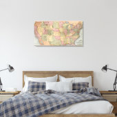 Neue Eisenbahnkarte der Staaten Leinwanddruck (Insitu (Schlafzimmer))