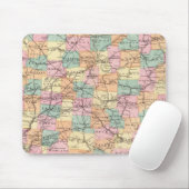 Neue Eisenbahnkarte des Staat Ohio Mousepad (Mit Mouse)