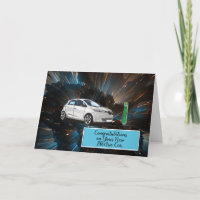 Neue elektrische Autokarten Glückwunschkarte