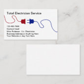 Neue elektrische Visitenkarten rot weiß und blau Visitenkarte (Vorne/Hinten)