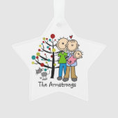 Neue Eltern Baby Girl, Cat Holiday Ornament (Vorderseite)