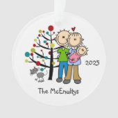 Neue Eltern Baby Girl, Cat Holiday Ornament (Vorderseite)