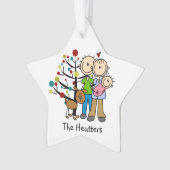 Neue Eltern Baby Girl, Hunde Urlaub Ornament (Vorderseite)