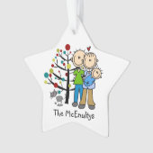 Neue Eltern eines Babyjungen und Katzen-Ornaments Ornament (Vorderseite)