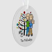 Neue Eltern eines Babyjungen und Katzen-Ornaments Ornament (Vorderseite)